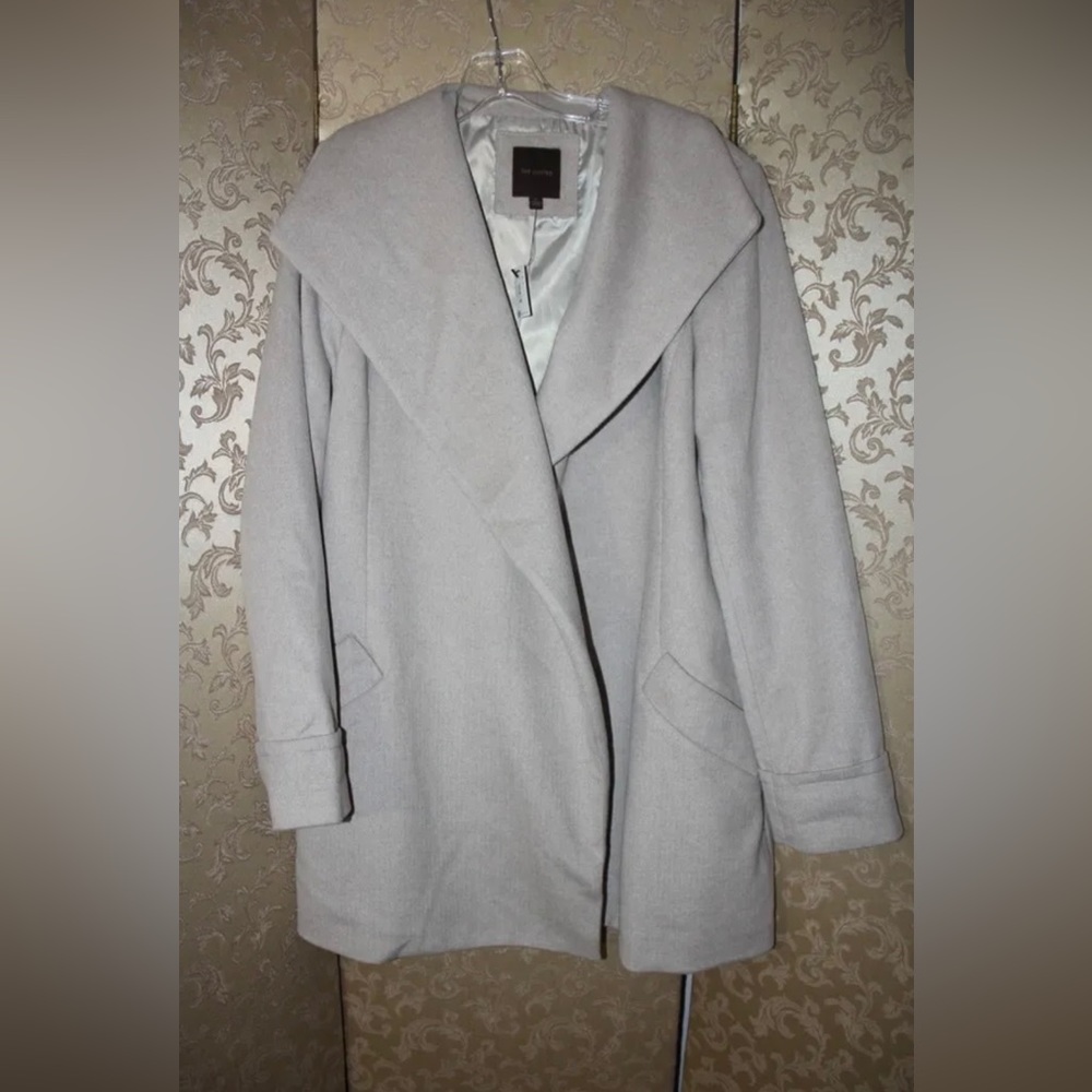 The Limited NWT Beige Drape Collar Wool Scandal Collection Jacket Coat Size L